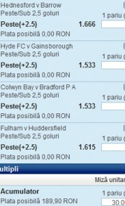 Biletu zilei fotbal 8 noiembrie Anglia