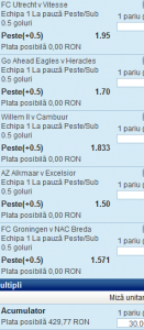 Biletul zilei fotbal 2 nov