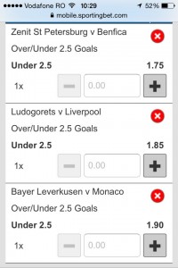 Tripla zilei fotbal 26 nov UCL under
