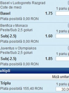Tripla zilei fotbal 4 nov UCL