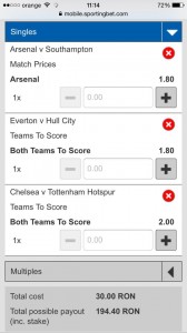 Tripla zilei fotbal 3 dec Anglia
