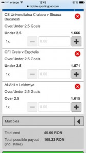 Tripla zilei fotbal 4 dec