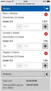 Tripla zilei fotbal 8 dec under