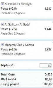 Tripla zilei fotbal 10 martie arabe