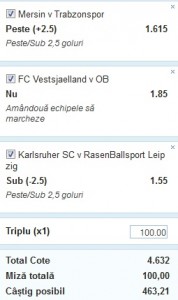 Tripla zilei fotbal 9 martie