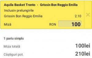 biletul zilei din basket