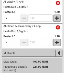 biletul zilei fotbal 4 ianuarie arabi