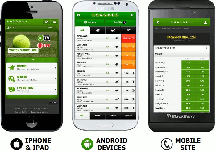 aplicatie pentru mobil a casei de pariuri online Unibet