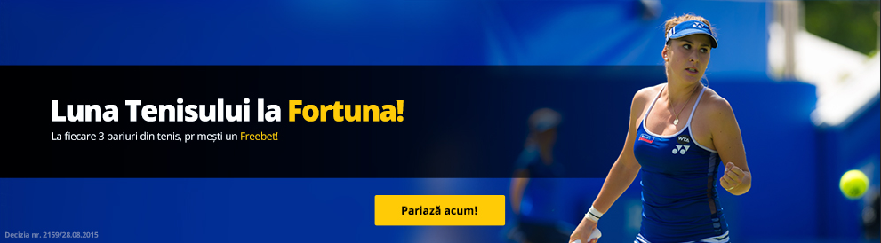 Bonus exclusiv la pariuri de la casa de pariuri Fortuna