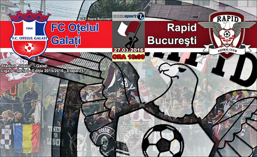 Ponturi pariuri fotbal Romania - Otelul Galati vs Rapid Bucuresti