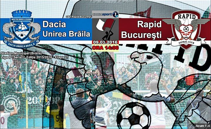 Ponturi pariuri fotbal – Dacia Unirea Braila vs Rapid Bucuresti – Liga a II a