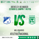 Ponturi pariuri fotbal - Millonarios vs Atletico Nacional