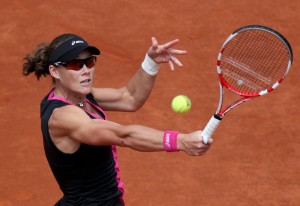 French Tennis Open match at the Roland Garros stadium in Paris