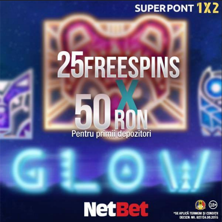 EXCLUSIV prin SUPERPONT : 25 freespin-uri cadou in casino NetBet