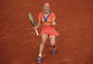 French Tennis Open match at the Roland Garros stadium in Paris