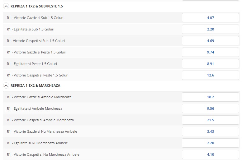 Stanleybet prima repriza