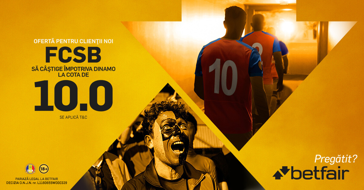 COTA 10.0 pentru FCSB in Eternul Derby! Nu ai voie sa o ratezi daca crezi ca ros-albastrii se impun!