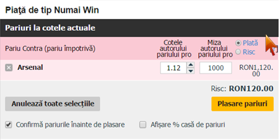 back si lay la pariurile exchange - plata
