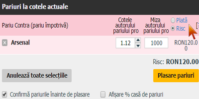 Back si lay la pariuri exchange - risc