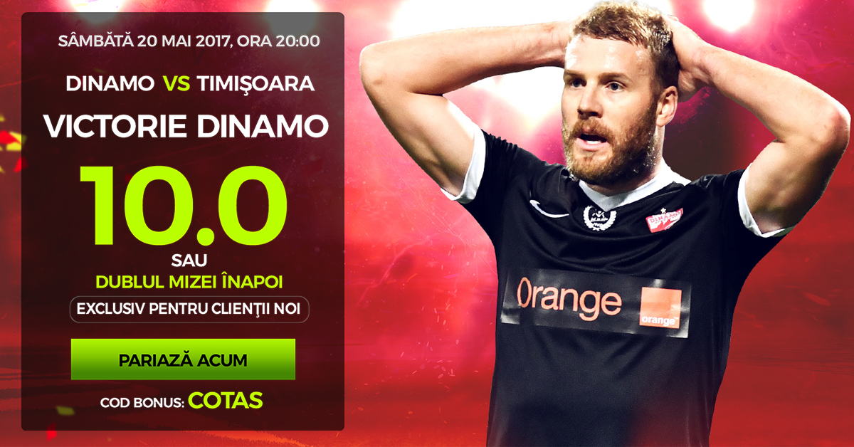 COTA 10.0 pentru Dinamo in finala Cupei Ligii! PROFITA si primesti 30 de zile de Abonament Superpont Premium GRATUIT!