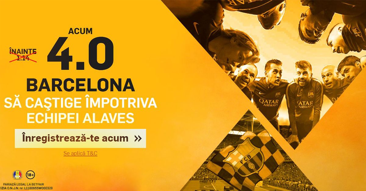 Cota 4.0 la victorie Barcelona o gasesti doar pe acest link!