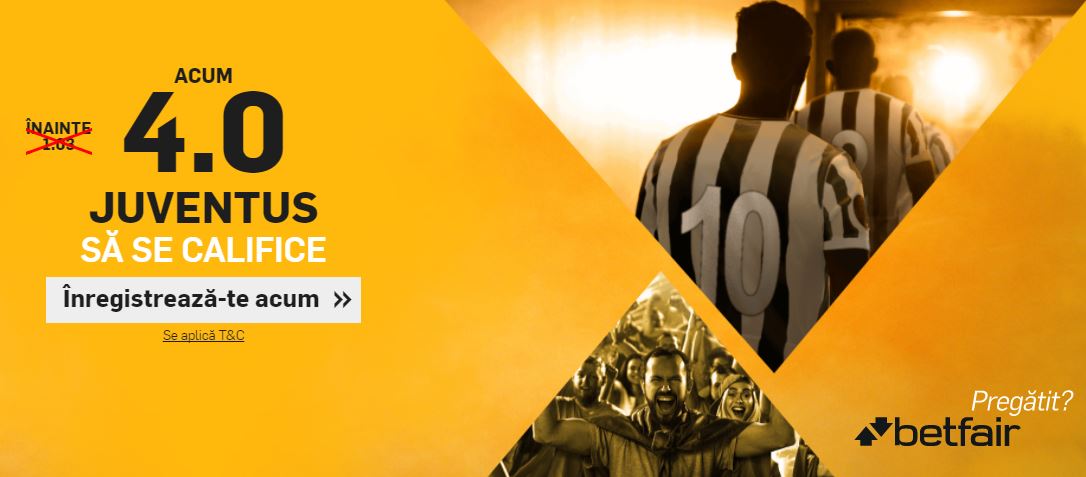 COTA 4.0 pentru calificarea celor de la Juventus! Nu ai cum sa o ratezi!