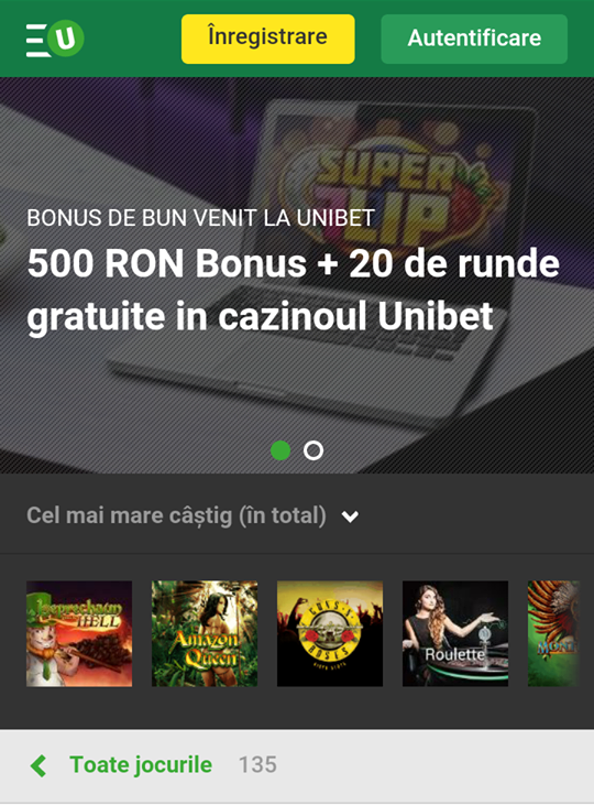 Unibet Casino – jocuri, dealeri live si bonusuri