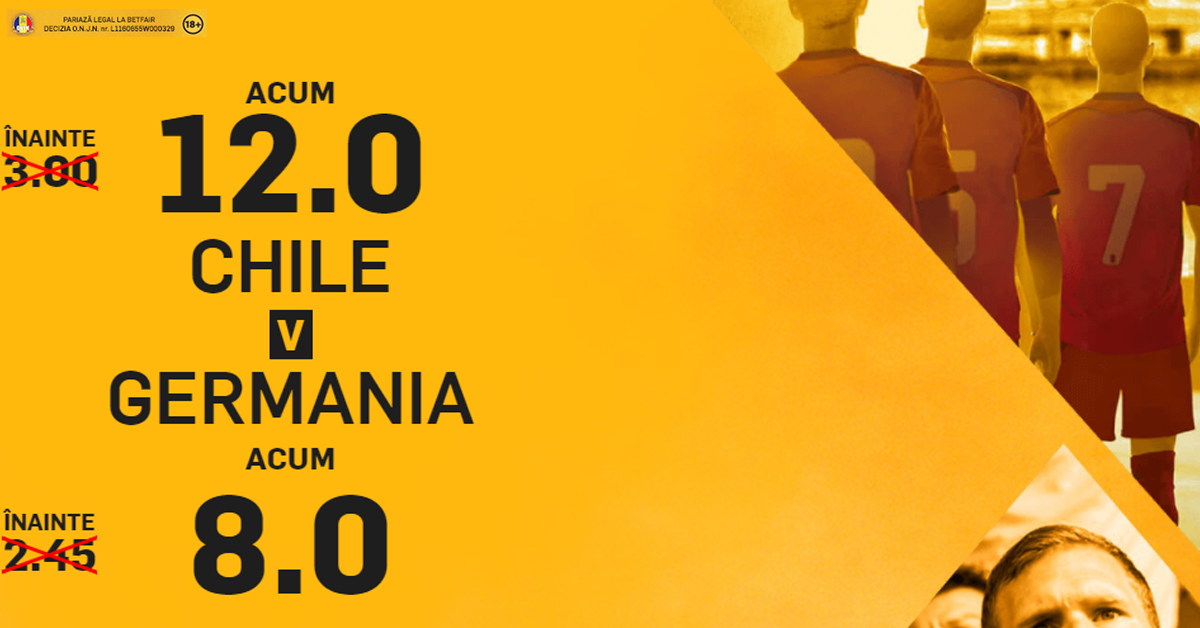 Cota 8.0 Germania sau 12.0 Chile! Ce alegi?