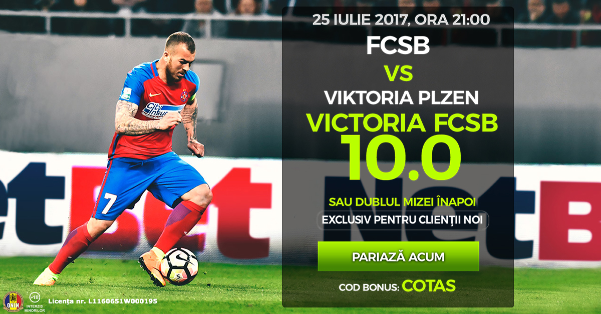 COTA 10.0 pentru FCSB in duelul cu Plzen! Profita si ai 30 zile de ABONAMENT PREMIUM GARANTAT!