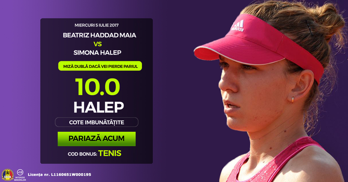 Exclusiv SUPERPONT! Cota 10.0 pentru Simona Halep cu Haddad Maia! Plus Abonament Premium GARANTAT!