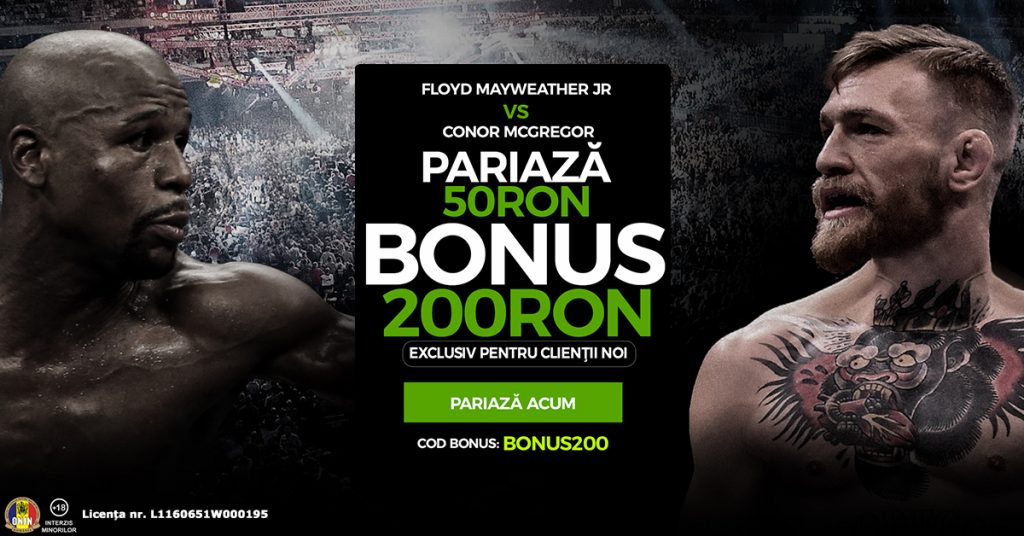 Bonusuri si promotii pentru Mayweather vs McGregor