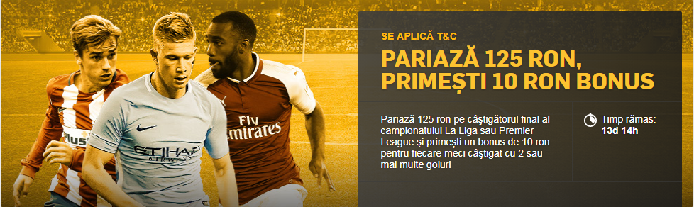 Pariaza pe La Liga si Premier League si ai bonus de la Betfair