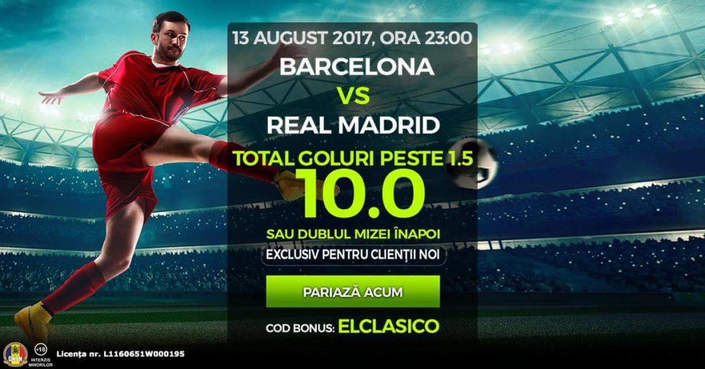 Bonusuri si promotii pentru Supercupa Spaniei - Barcelona vs Real