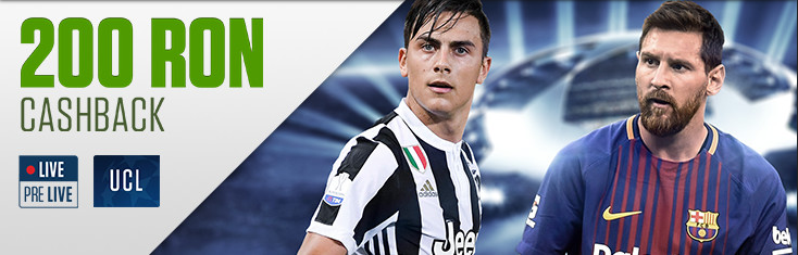 200 RON Bonus daca pariezi pe meciurile din Champions League