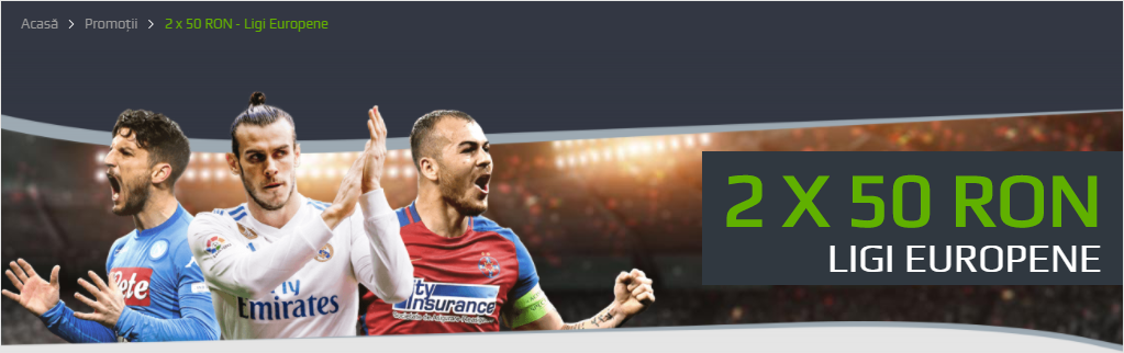 Meciurile din Ligile Europene iti aduc 2 X 50 RON Freebet