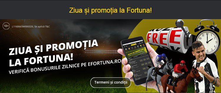 Noi bonusuri zilnice la agentia de pariuri online Fortuna!