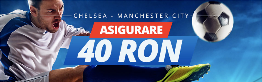 Sportingbet iti asigura pariul plasat pe Chelsea vs Manchester City