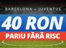 Pariaza la Sportingbet fara niciun fel de risc pe Barcelona vs Juventus