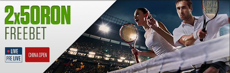 Pariaza pe China Open si castiga 2 X 50 RON Freebet