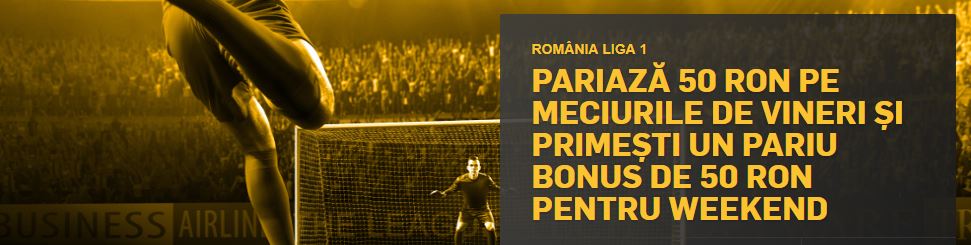 Ziua de vineri iti aduce 50 RON pentru pariat in weekend