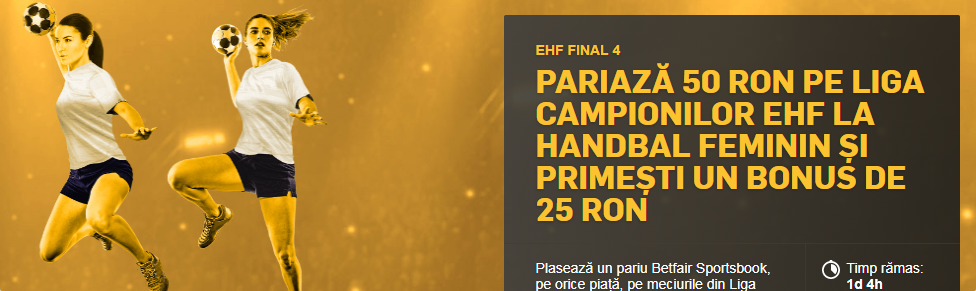 Plasează un pariu Betfair Sportsbook, pe orice piață, si ai un bonus de 25 RON