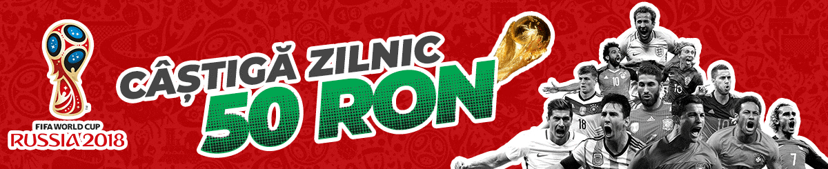 Pariaza pe Cupa Mondiala si castiga zilnic 50 RON sau €10
