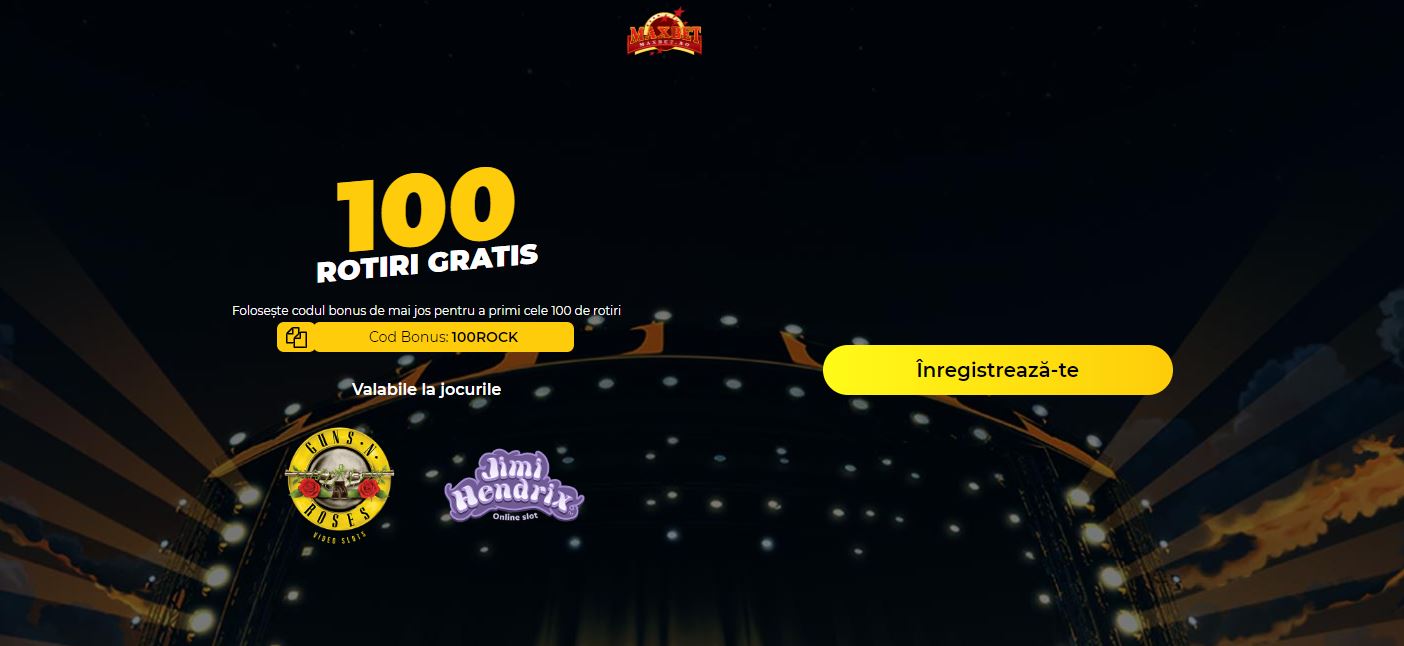 100 ROTIRI GRATUITE la Cazinoul Maxbet pentru verificarea contului!