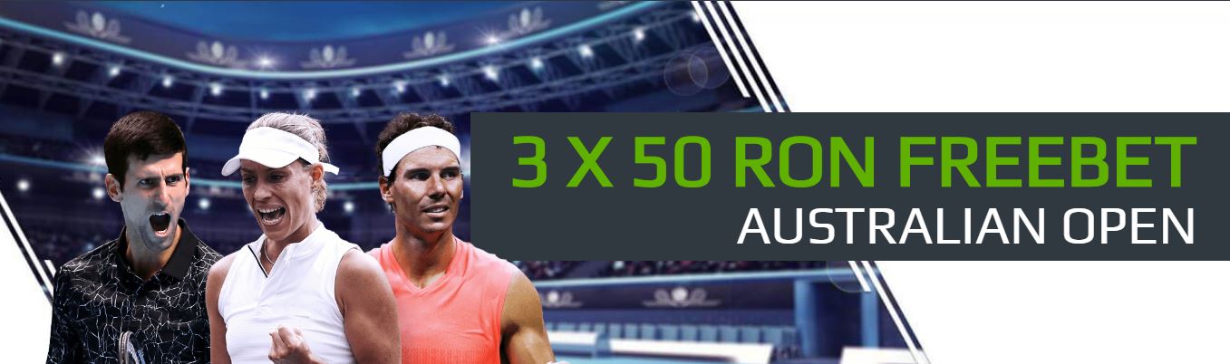 Pariaza pe Australian Open si obtine 3 FREEBETURI de 50 RON!