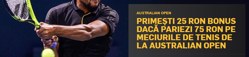 Primesti 25 RON Bonus daca pariezi la Betfair pe Australian Open!