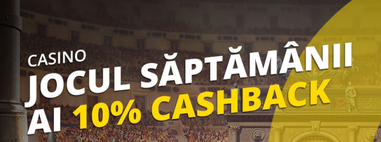 Ai 10% Cashback la Jocul Saptamanii in Cazinoul Fortuna!