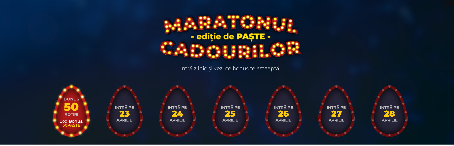 Saptamana cadourilor la Maxbet! Azi ai 125 ROTIRI BONUS!
