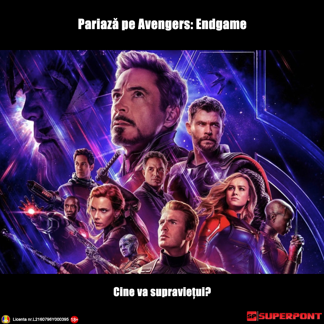 Cote la pariuri pentru Avengers Endgame