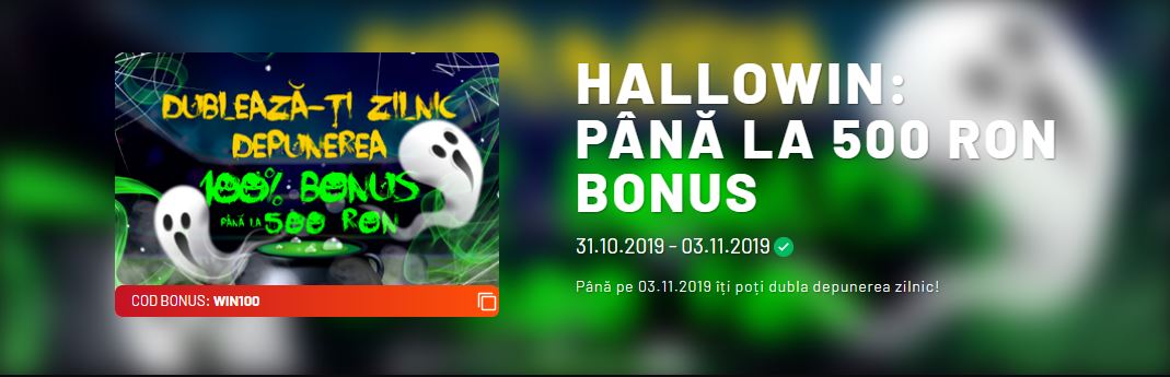 De Halloween, Maxbet ofera Bonus pana la 500 RON la depunere!