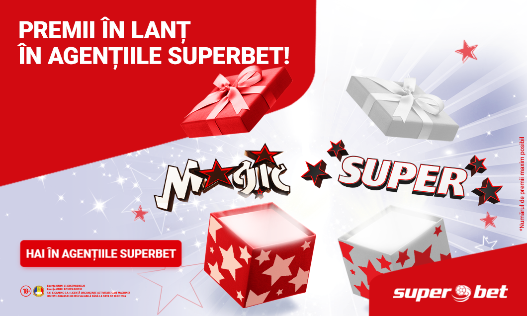 Premii în lanț în agențiile Superbet!